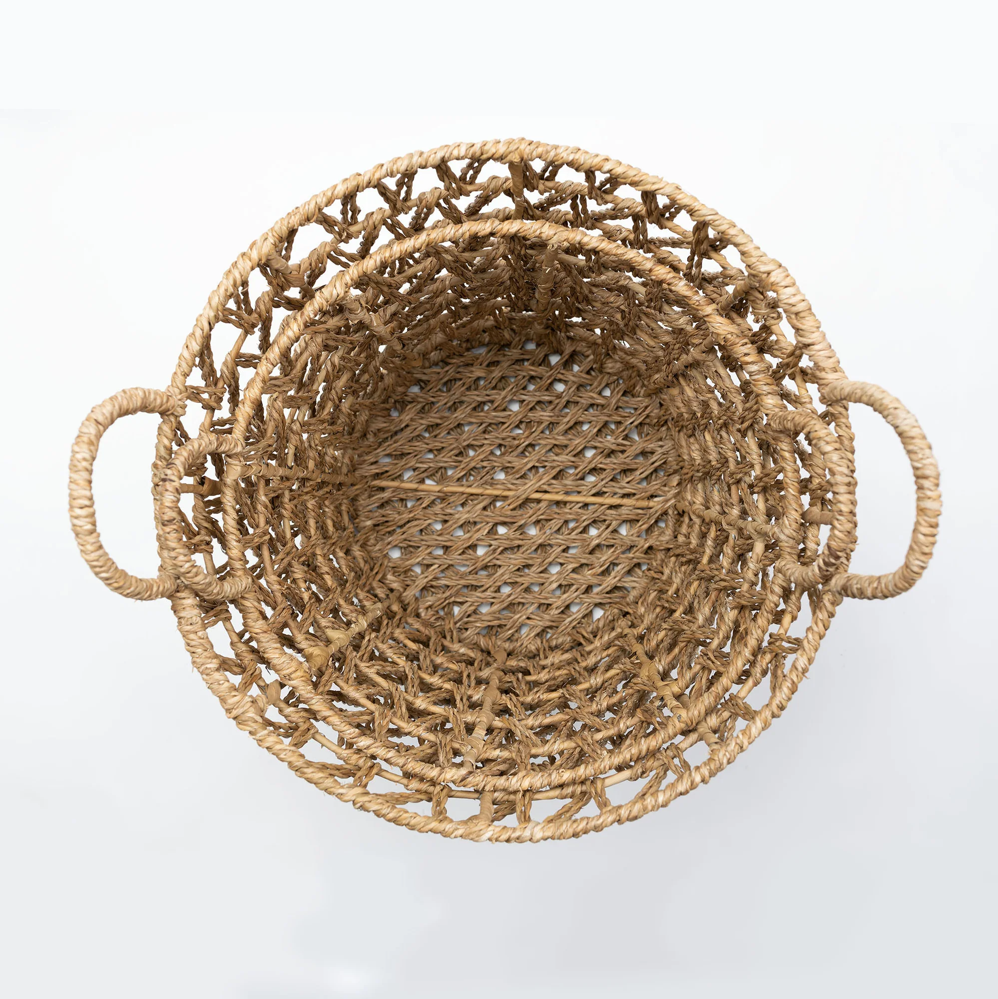 2 Piece Woodstock Seagrass Basket Set