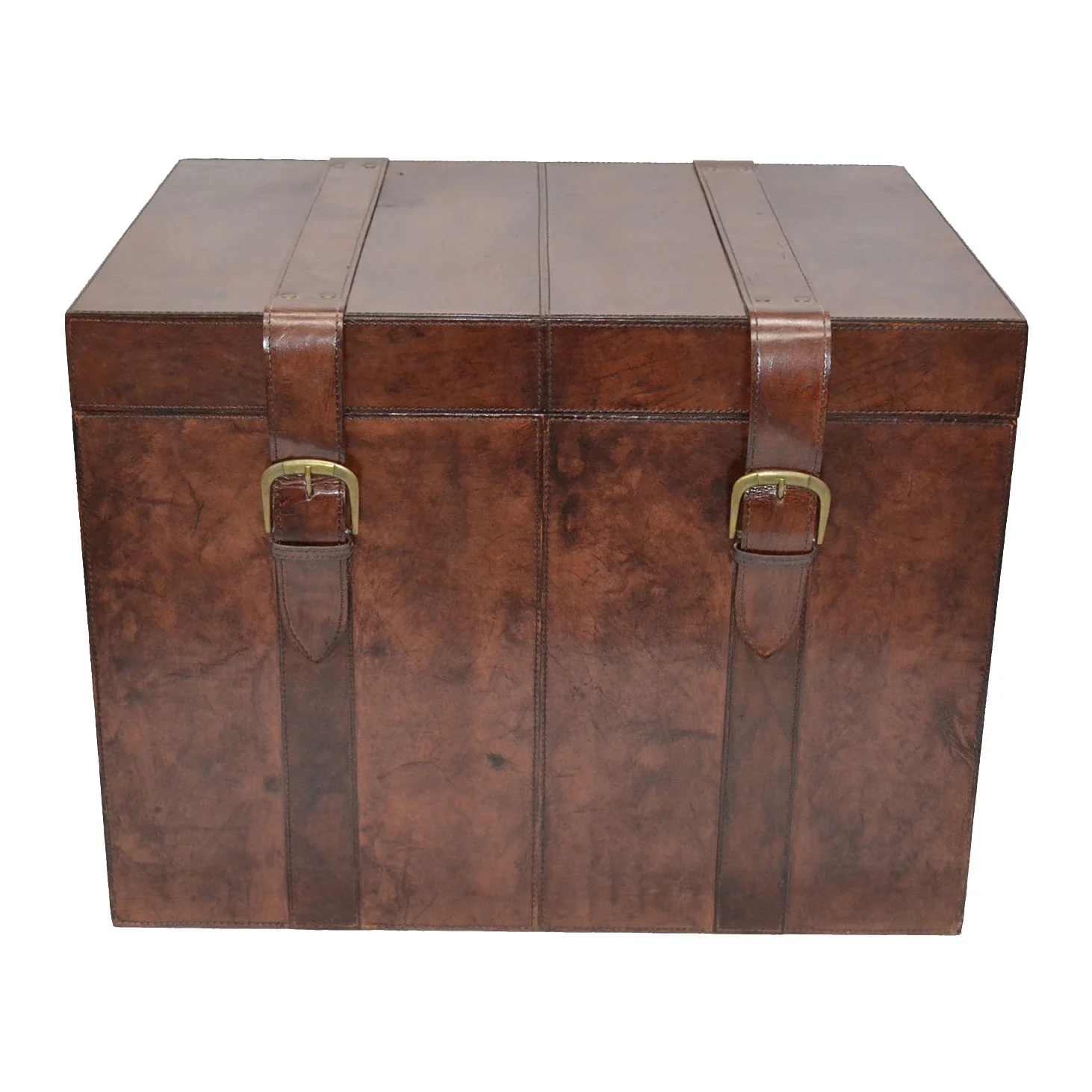 Large Leather Trunk